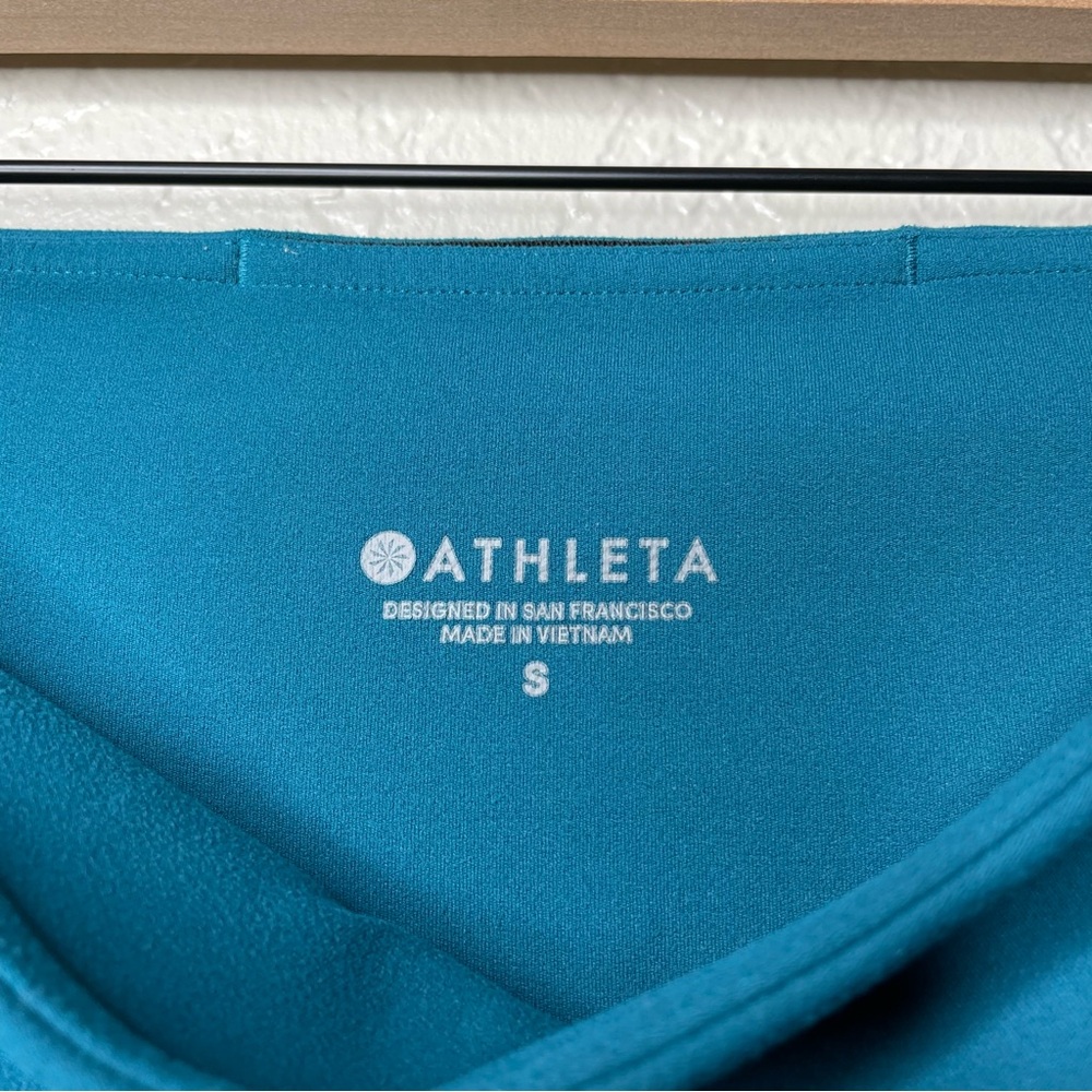 Athleta Blue Workout Leggings Crop 3 Pockets - Picture 11 of 12